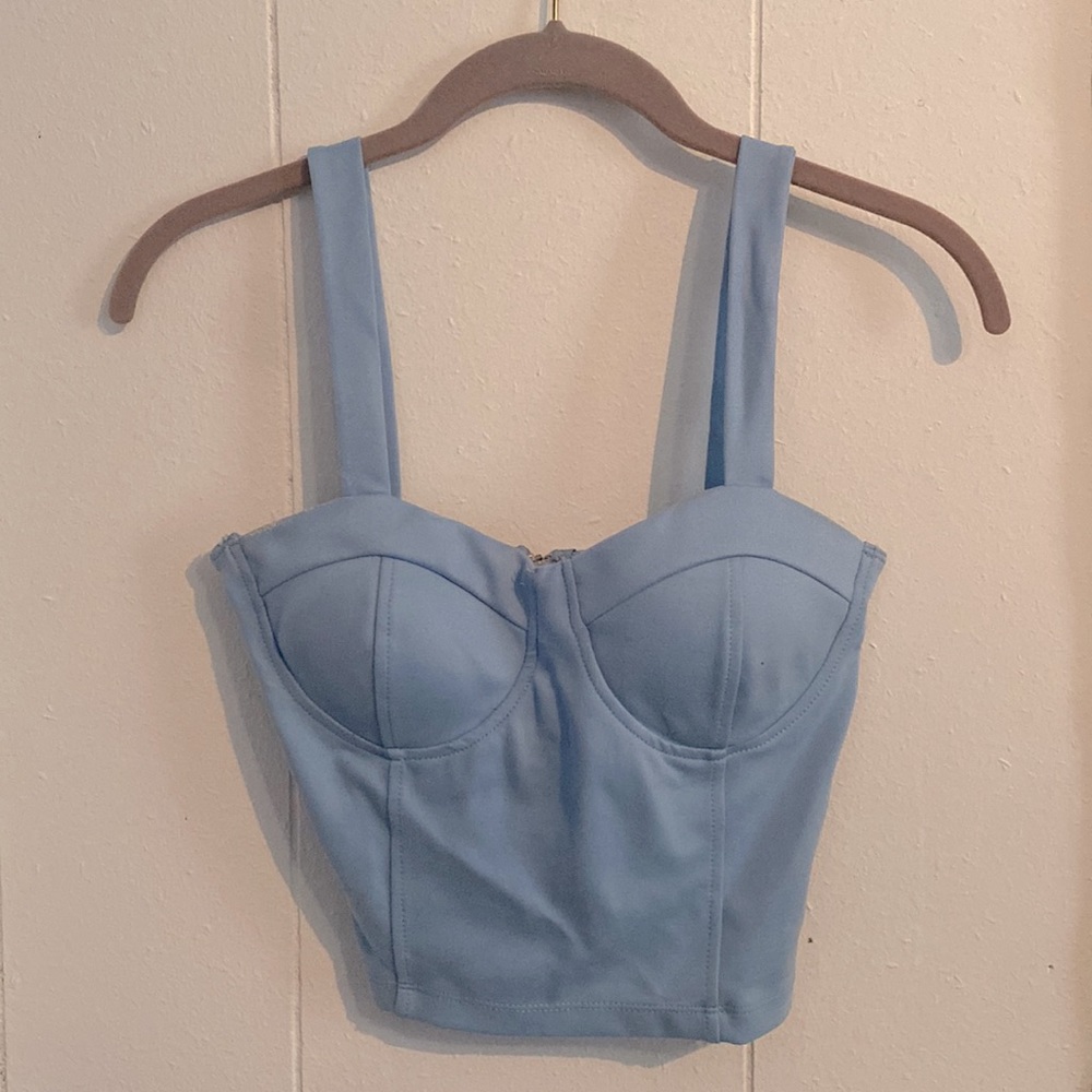 ShineStar Blue Bustier Tank Top